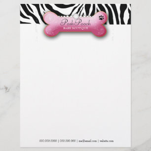 Posh Pooch Pink Zebra Briefhoofd