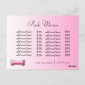 Posh Pooch Pink Zebra Briefkaart (Achterkant)