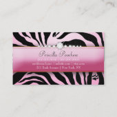 Posh Pooch Pink Zebra Visitekaartje (Achterkant)