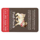 Posh pooch, schattig rondlopen van honden magneet (Horizontaal)