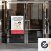 Posh pooch, schattig rondlopen van honden raamsticker (Kantoordeur)