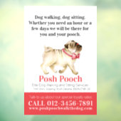 Posh pooch, schattig rondlopen van honden raamsticker (Vel 3)