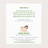 Posh pooch, schattig rondlopen van honden visitekaartje (Binnenkant ongevouwen)