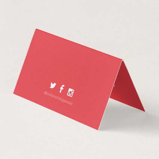 Posh pooch, schattig rondlopen van honden visitekaartje (Achterkant)