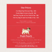 Posh pooch, schattig rondlopen van honden visitekaartje (Binnenkant ongevouwen)