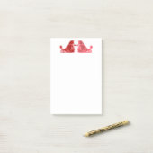 Posh Poodle Love Post-it® Notes (Op bureau)