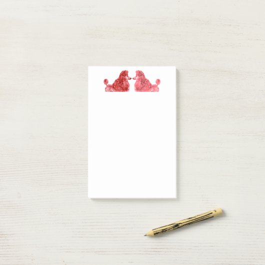 Posh Poodle Love Post-it® Notes (Op bureau)