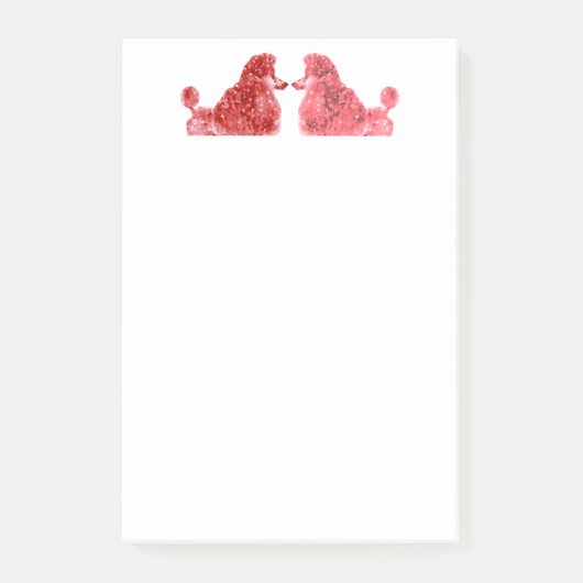 Posh Poodle Love Post-it® Notes (Voorkant)