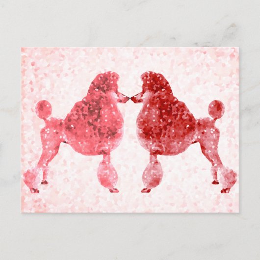 Posh Poodle Love Valentijns Briefkaart (Voorkant)