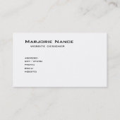 Posh Popp - Website Designer Visitekaartje (Achterkant)