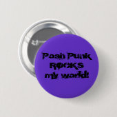Posh PunkROCKSmy world! Ronde Button 5,7 Cm (Voorkant /achterkant)