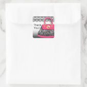 Posh Purse Dank u Vierkante Sticker (Tas)