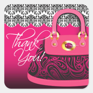 Posh Purse Dank u Vierkante Sticker