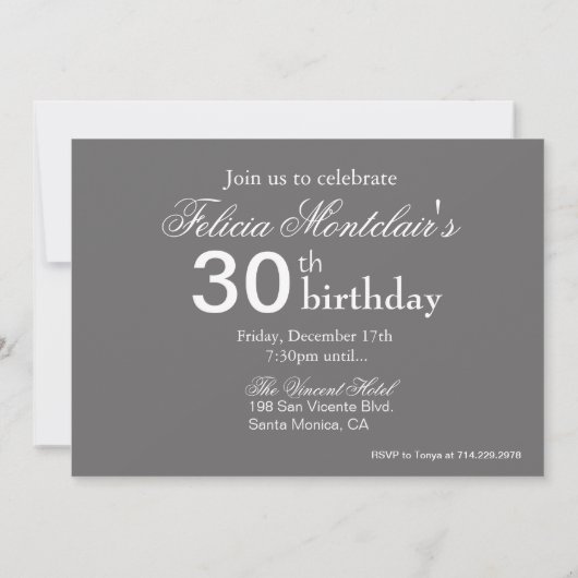 Posh Purse High Heels en Lipstick 30e verjaardag Kaart (Achterkant)