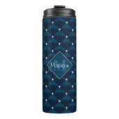 Posh Quilted Navy & Bling Thermosbeker (Voorkant)