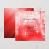 Posh Red Lights Bokeh Kerstmis Kaart (Voorkant / Achterkant)