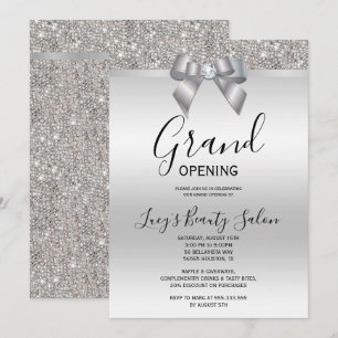 Posh Roos Silver Jewel Bow Grand Opening Kaart