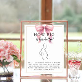 Posh roze buik grootte Baby shower spel Poster