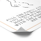 Posh roze buik grootte Baby shower spel Poster (Hoek)