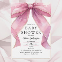 Posh Roze Coquette Bow Baby shower