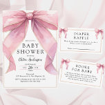 Posh Roze Coquette Bow Baby shower Kaart<br><div class="desc">Het Posh Pink Coquette Bow Baby shower is de perfecte keuze voor diegenen die een vleugje elegantie en charme willen toevoegen aan hun feest. Deze prachtig ontworpen set bevat alles wat je nodig hebt om een verfijnd en stijlvol baby shower te creëer, van uitnodigingen tot decoraties. Het zacht roze kleurenschema...</div>