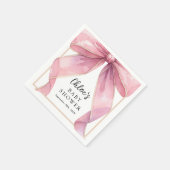 Posh Roze Coquette Bow Baby shower Servet (Hoek)