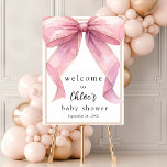 Posh Roze Coquette Bow Baby shower Welkomstbord Poster<br><div class="desc">Het Posh Pink Coquette Bow Baby shower is de perfecte keuze voor diegenen die een vleugje elegantie en charme willen toevoegen aan hun feest. Deze prachtig ontworpen set bevat alles wat je nodig hebt om een verfijnd en stijlvol baby shower te creëer, van uitnodigingen tot decoraties. Het zacht roze kleurenschema...</div>