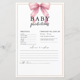 Posh Roze Coquette Bow Baby Voorspellingen Advies
