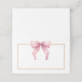 Posh Roze Coquette Bow Food Label of Plaatskaartje (Buitenkant ongevouwen)