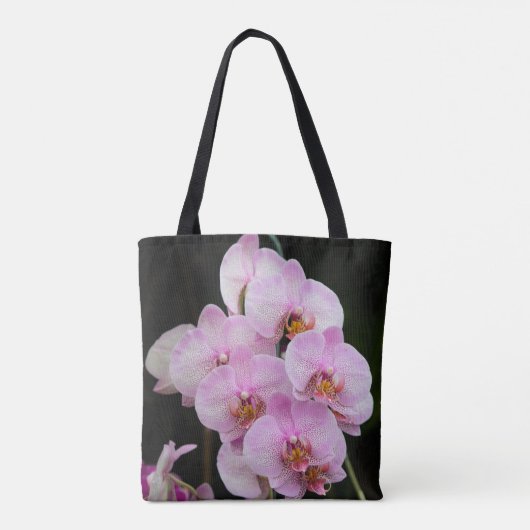 Posh roze orchideeën tote bag (Achterkant)