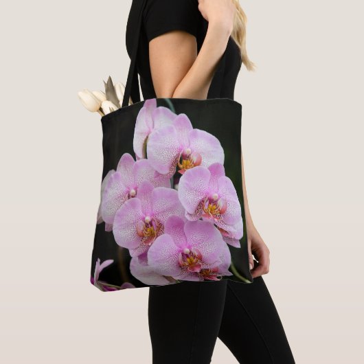 Posh roze orchideeën tote bag (Dichtbij)