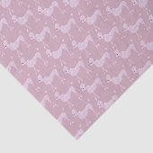 Posh roze Paarse poedel honden patroon Tissuepapier (Detail)