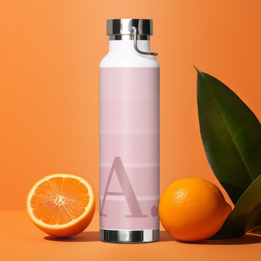 Posh roze retro Stripes gradiënt - gigantisch mono Waterfles