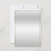 Posh Silver, Black Gem Bow & Glitter Verjaardag Kaart (Achterkant)