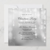 Posh Silver Lights Bokeh Kerstmis Kaart (Voorkant)