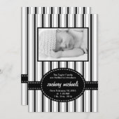 Posh Stripes Foto geboorteaankondiging Aankondiging (Voorkant / Achterkant)