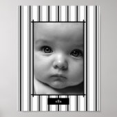 Posh Stripes Personalized Photo Mat - Verticaal - Poster (Voorkant)