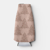 Posh Tree Patroon | Glam Roos Gold Blush Christmas Flesjeskoeler (Voorkant)