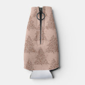 Posh Tree Patroon | Glam Roos Gold Blush Christmas Flesjeskoeler (Achterkant)