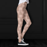 Posh Tree Patroon | Glam Roos Gold Blush Christmas Leggings<br><div class="desc">Dit is het seizoen voor vrolijke draagbare kunst! Glamoureuze faux metallic koper en prachtige roos gouden palet met patroon vakantie mode kleding. Dit leuke feestelijke ontwerp heeft een grillige fonkelende kerstbomen met een frisse verfspatten versterkt met faux metallic glitter samen met een bijpassende laag profiel solide achtergrond. Voor andere kleuren...</div>