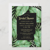Posh Tropical Vibe Bridal Shower Uitnodiging (Voorkant)