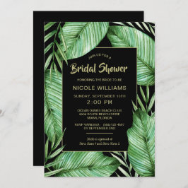 Posh Tropical Vibe Bridal Shower Uitnodiging