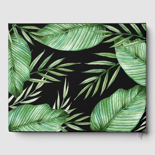 Posh Tropische Vibe Bruiloft Gastenboek (Achterkant)