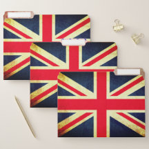 Posh UK Flag  Union Jack File Folder Set