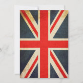 Posh Union Jack Custom Invitation (Verticaal) Kaart (Voorkant)