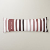 Posh Variegated Stripes met naam in Marsala Brown