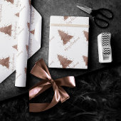 Posh Vrolijk Kerstfeest | Glam Roos Gold Blush Tre Cadeaupapier