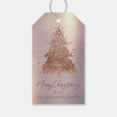 Posh Vrolijk Kerstfeest | Glam Roos Gold Tree Cust Cadeaulabel (Achterkant)