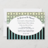 Posh Yellow and Blauwgroen Rehearsal Dinner Invite Kaart (Voorkant)