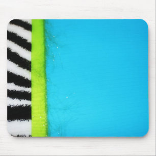 Posh Zebra op Blue Mousepad Muismat